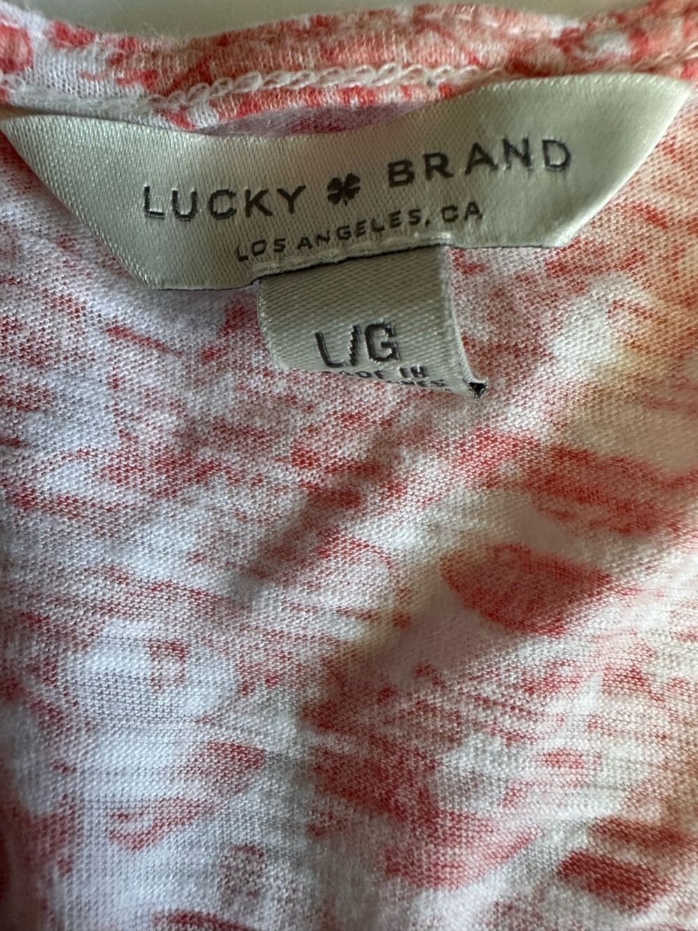 Lucky Brabd Women's Coral Floral Print Tank Top size L - Picture 4 of 5